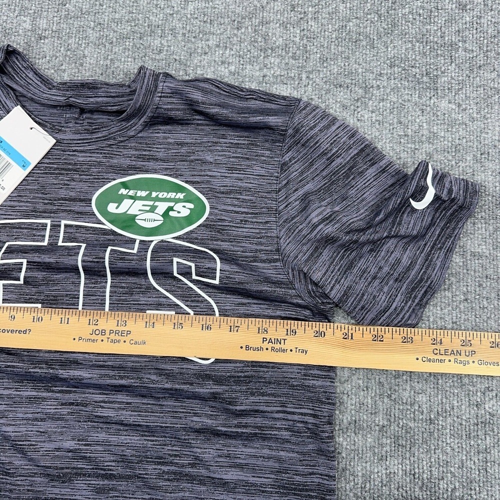 New York Jets Nike T-Shirt Men M Dri-Fit Gray Velocity Arch Performance Pullover - Picture 7 of 10